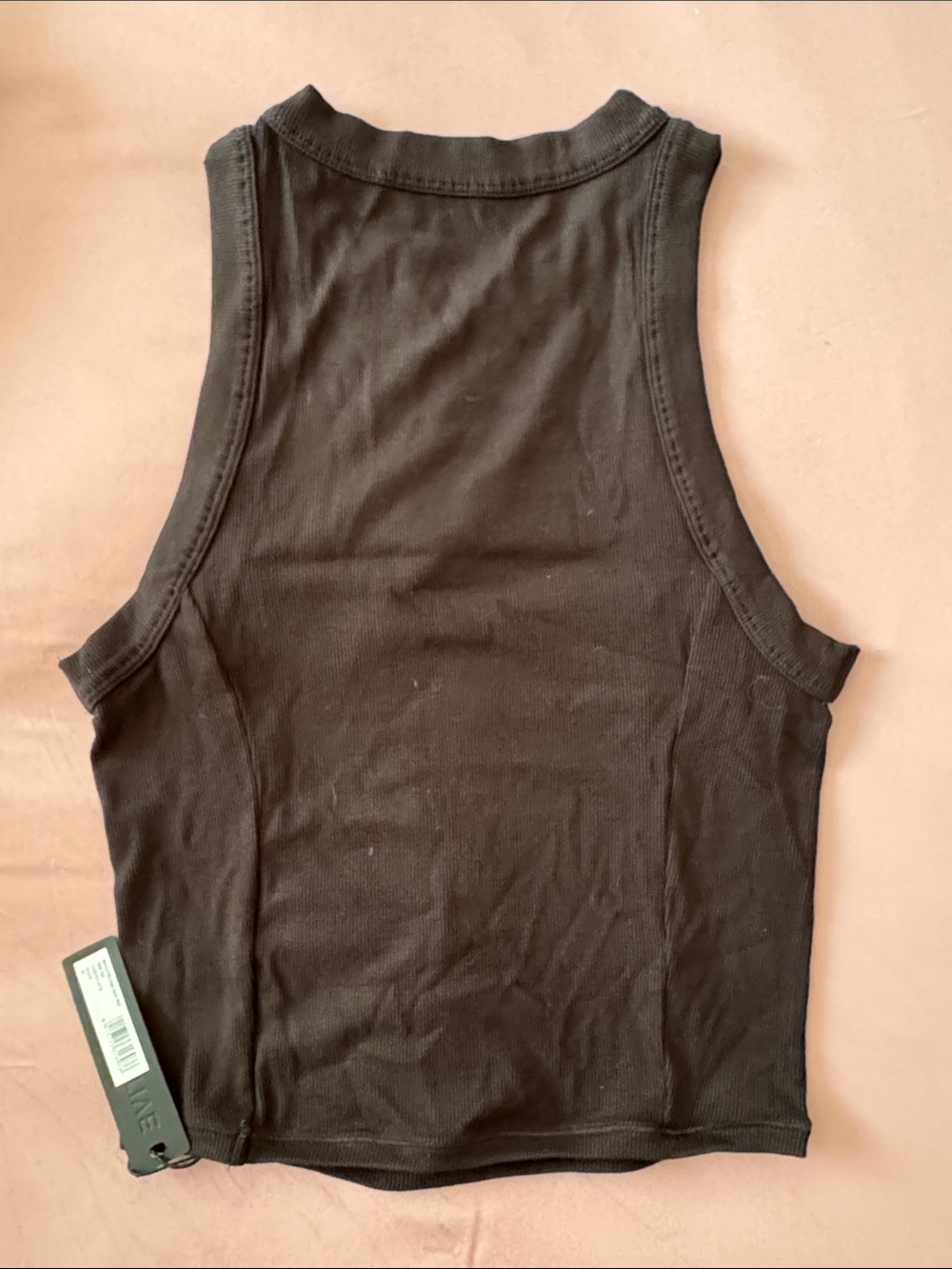 Oner Active Black Ribbed Tank - Picture 2 of 3